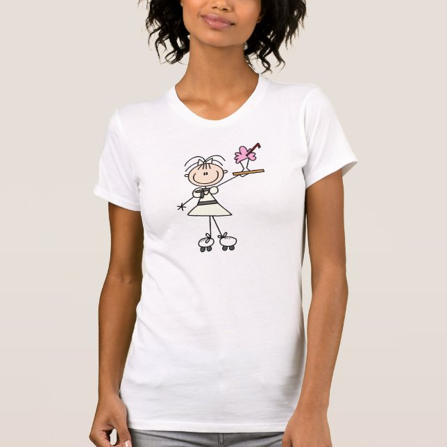 Rollerskating Waitress  T-Shirt (Front)