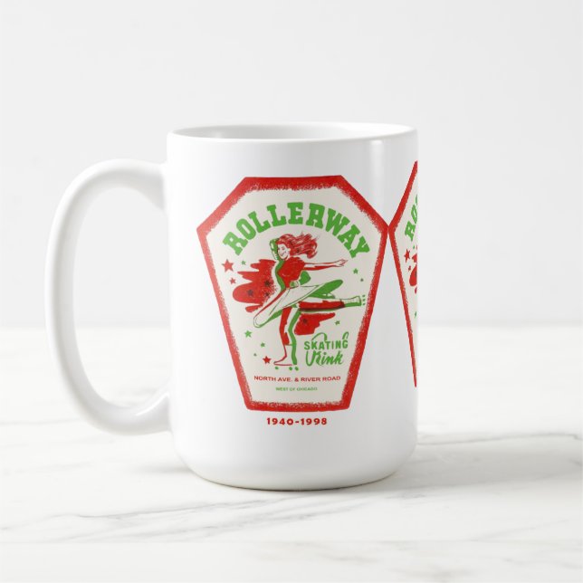 Rollerway Skating Rink, Melrose Park, Illinois Coffee Mug (Left)