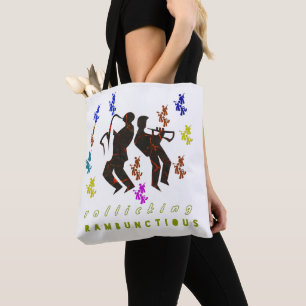 rollicking party tote bag