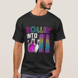 Rollin Into 11 Bowling Birthday Party 11Th Birthda T-Shirt