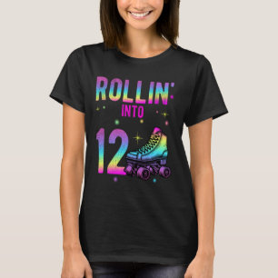 Rollin' Into 12th Birthday Roller Skate Lifestyle T-Shirt