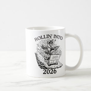 Rollin’ Into 2026 Dumpster Fire New Year Party Fun Coffee Mug