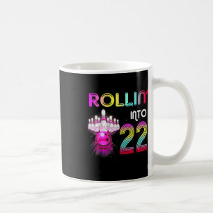 Rollin Into 22 Bowling Birthday Party 22nd Birthda Coffee Mug