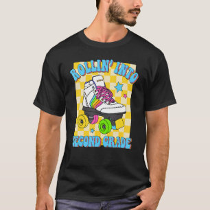 Rollin' Into 2nd Grade Skating Skater Back To Sch T-Shirt