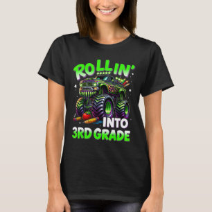 Rollin' Into 3rd Grade Monster Truck Back To Schoo T-Shirt