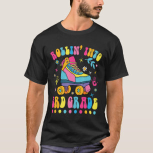 Rollin' Into 3rd Grade Roller Skate Back To School T-Shirt