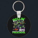 Rollin' Into Preschool Monster Truck Back To Schoo Key Ring<br><div class="desc">Rollin' Into Preschool Monster Truck Back To School Boys</div>