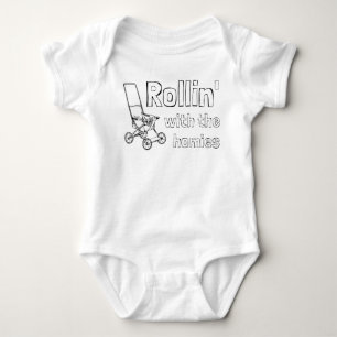 Rollin' with the homies baby bodysuit