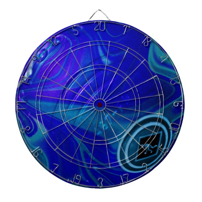 Rolling Blue: The Classic Lawn Bowl Dartboard (Front)