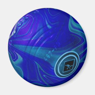 Rolling Blue: The Classic Lawn Bowl Magnet