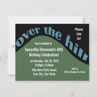 Rolling Downhill, 40th Birthday Invitation