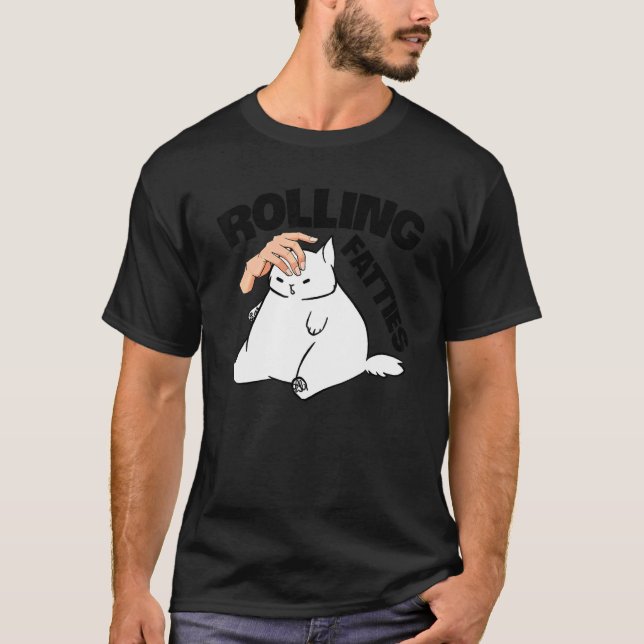 Rolling Fatties Cat  Cat T-Shirt (Front)