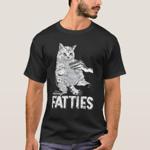 Rolling Fatties Cat Kitten Cat Lazy T-Shirt