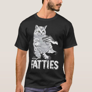Rolling Fatties Cat Kitten Cat Lazy T-Shirt