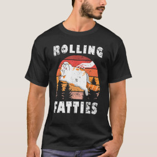Rolling Fatties Cat Retro Sunset For Men Women T-Shirt