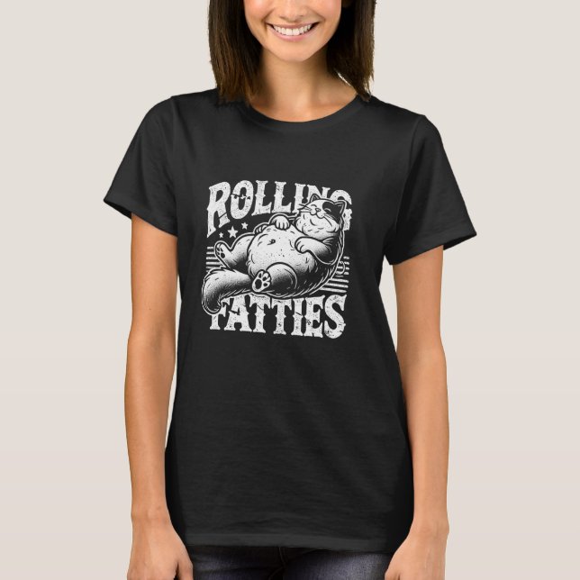 Rolling Fatties Cat T-Shirt (Front)