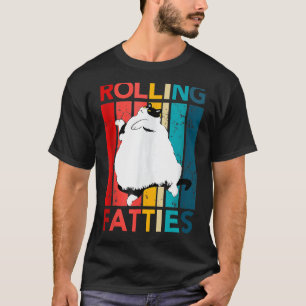 Rolling Fatties Funny Cat Lover Cat Mum Cat Dad Ki T-Shirt