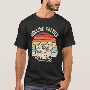 Rolling Fatties Retro Cat Humour 1 T-Shirt