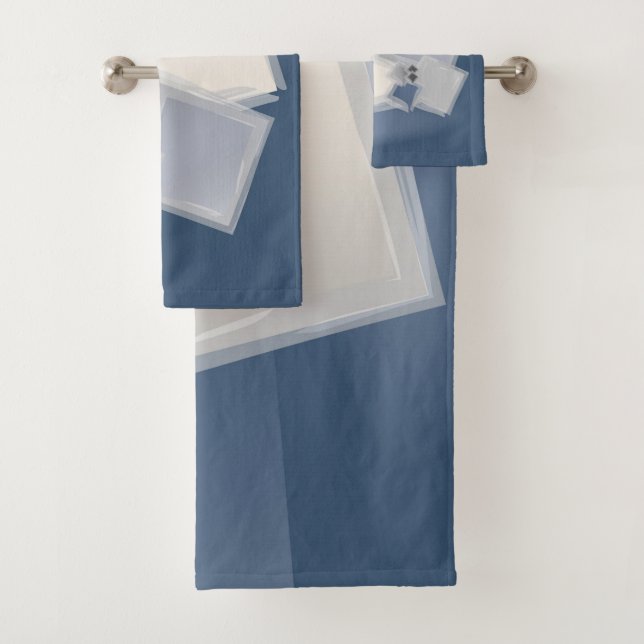 Rolling Fibonacci squares Bath Towel Set (Insitu)