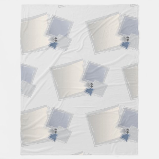 Rolling Fibonacci squares Fleece Blanket (Front)