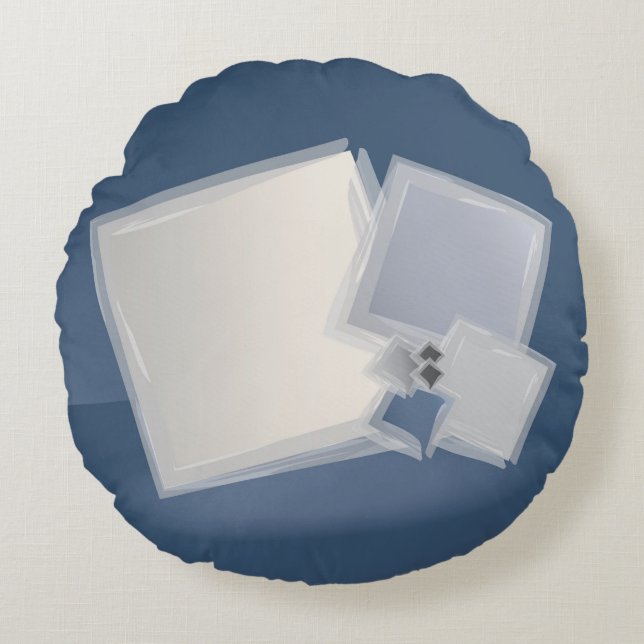 Rolling Fibonacci squares Round Cushion (Front)