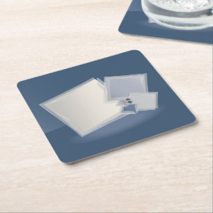 Rolling Fibonacci squares Square Paper Coaster