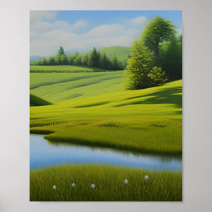 Rolling Green Hills Poster