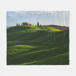 Rolling Hill Near Asciano, Tuscany Fleece Blanket