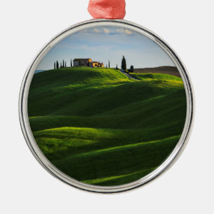 Rolling Hill Near Asciano, Tuscany Metal Ornament