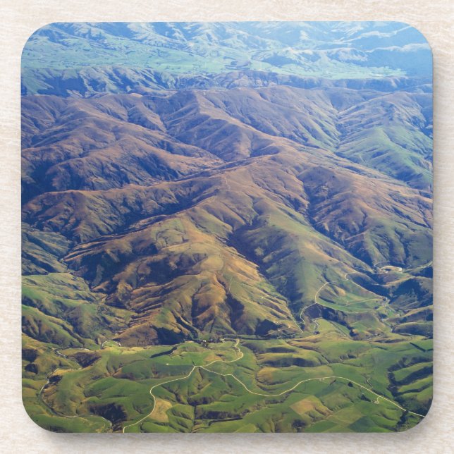 Rolling hills in Southland Region of New Zealand Coaster (Front)