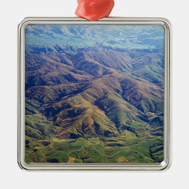 Rolling hills in Southland Region of New Zealand Metal Ornament (Front)