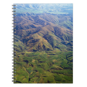 Rolling hills in Southland Region of New Zealand Notebook