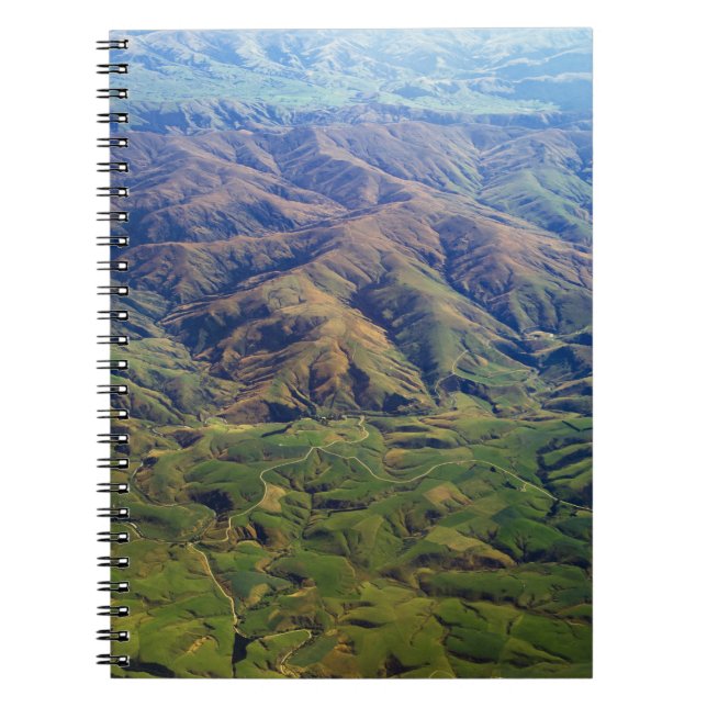 Rolling hills in Southland Region of New Zealand Notebook (Front)