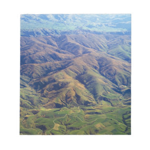 Rolling hills in Southland Region of New Zealand Notepad