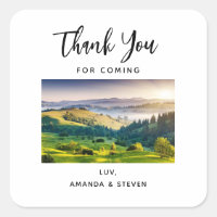Rolling Hills Nature Photo Wedding Thank You