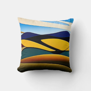 Rolling Hills of California Minimalist Landscape Cushion