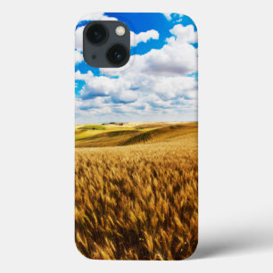 Rolling hills of ripe wheat iPhone 13 case