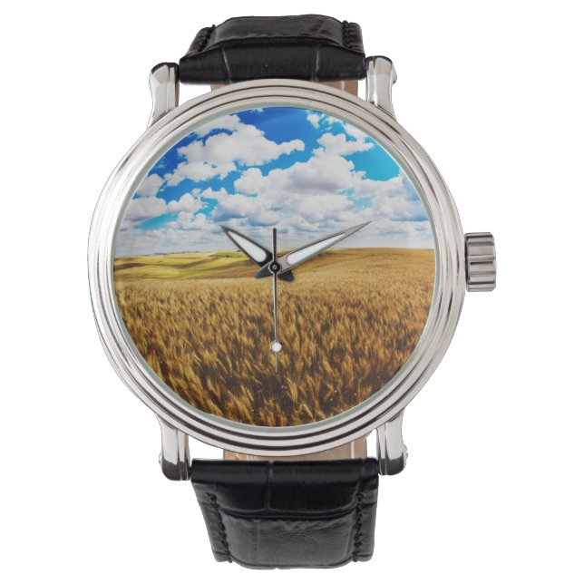 Rolling hills of ripe wheat watch (Front)