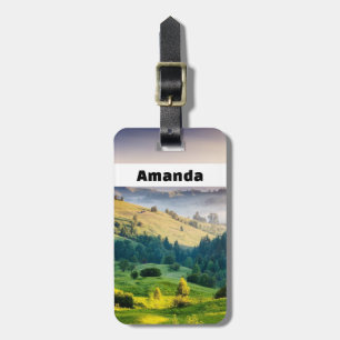 Rolling Hills Scenic Nature Photo Luggage Tag