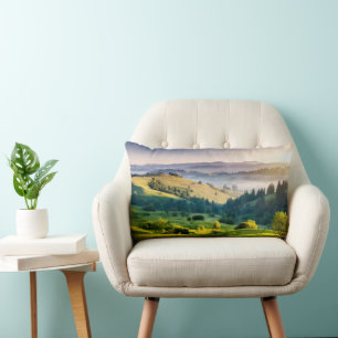  Rolling Hills Scenic Nature Photo Lumbar Cushion