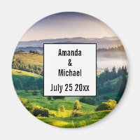 Rolling Hills Scenic Nature Photo Wedding Date