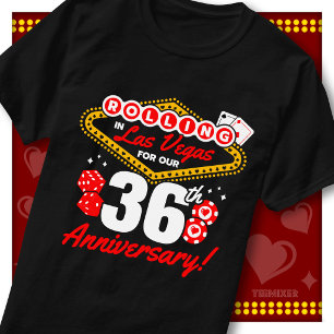 Rolling In Las Vegas 36th Anniversary Couples Trip T-Shirt
