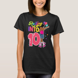 Rolling Into 10 Years Old Dabbing Roller Skate 10t T-Shirt