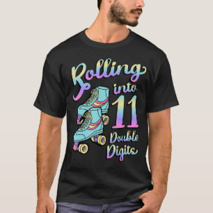 Rolling Into 11 Double Digits Roller Skaters 11th T-Shirt