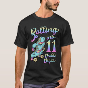 Rolling Into 11 Double Digits Roller Skaters 11th  T-Shirt