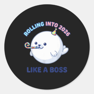 Rolling Into 2026 Like A Boss Funny Seal New Year