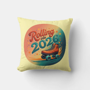 Rolling Into 2026 Retro Decorative Pillow