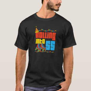 Rolling Into 55 Roller Skate 55th Birthday Party S T-Shirt