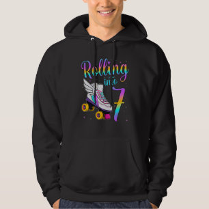 Rolling Into 7 years. Lets Roll I'm Turning 7 Roll Hoodie