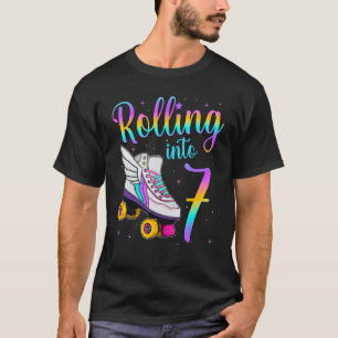 Rolling Into 7 years. Lets Roll I'm Turning 7 Roll T-Shirt